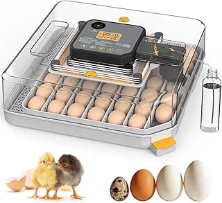 Incubadora para Incubar Huevos, Incubadora de 48 Huevos con Control de Humedad y Temperatura y Volteo Automático, Incubadora de Huevos de Gallina, Ovoscopio, Incubadora Inteligente para Huevos de Gallina, Patos, Gansos, Codorniz