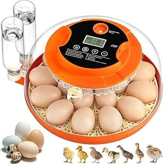 Onsju Incubadora de 18 Huevos para Incubar, Volteo Automático de Huevos y Control de Humedad para Pollos, Patos, Codornices, Palomas, Faisanes, Perdices, Hogar, Aula, Laboratorio